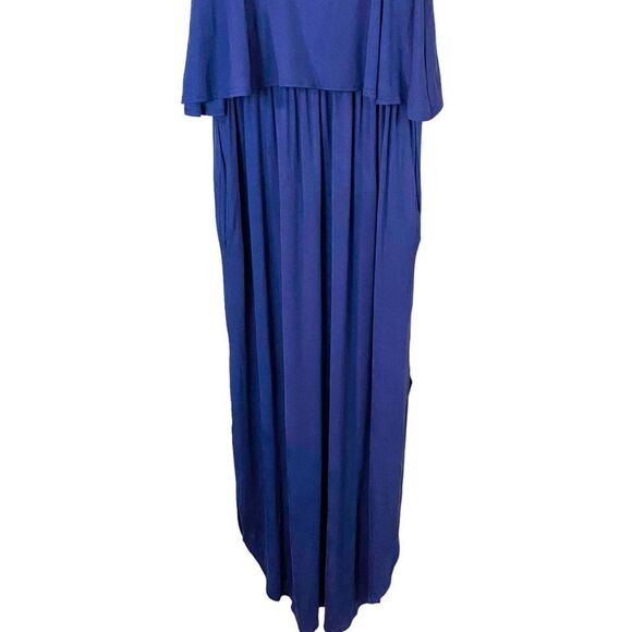Sweet Lovely By Jen Navy Maxi Dress Size Medium - Picture 3 of 15